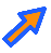 Orange Arrow Pin