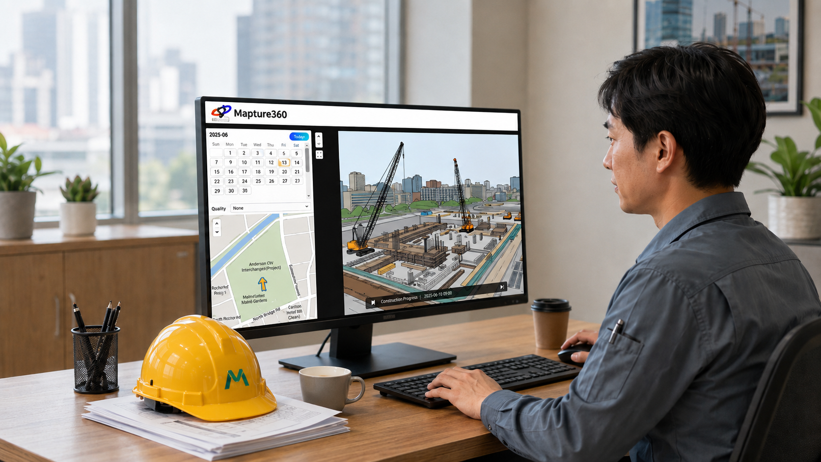Review with Map, Calendar, and 360 viewer
